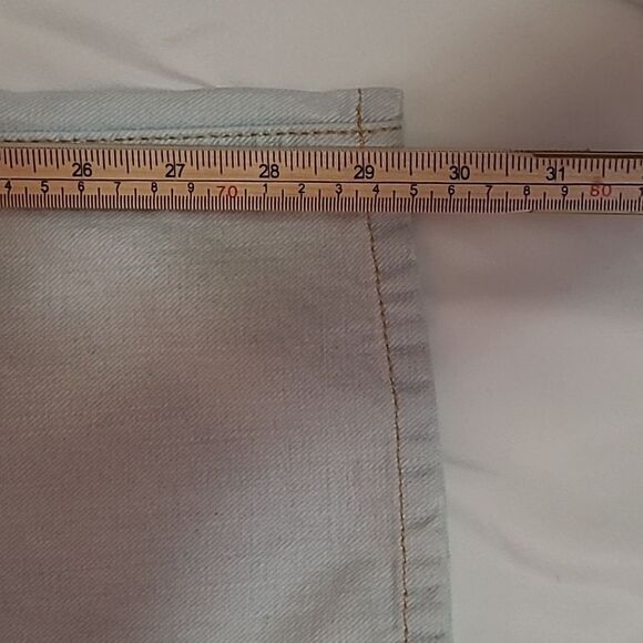 Patchwork high rise jeans size 24x29.5 90s women's retro relaxed straight leg - Picture 4 of 12